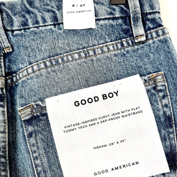 NWT Good American Good Boy 32" Inseam - Size 4/27 - Picture 7 of 11
